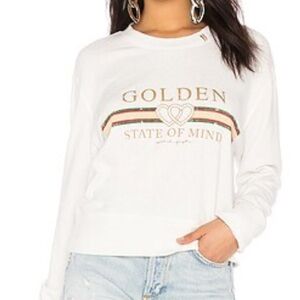Spiritual Gangster Golden State Of Mind Cropped Cream Sweatshirt Women's Size XS